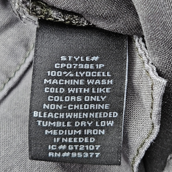 Sanctuary Blue Gray Camo Cargo Jogger Jumpsuit Casual Pants Women's Size 26 - Picture 6 of 14